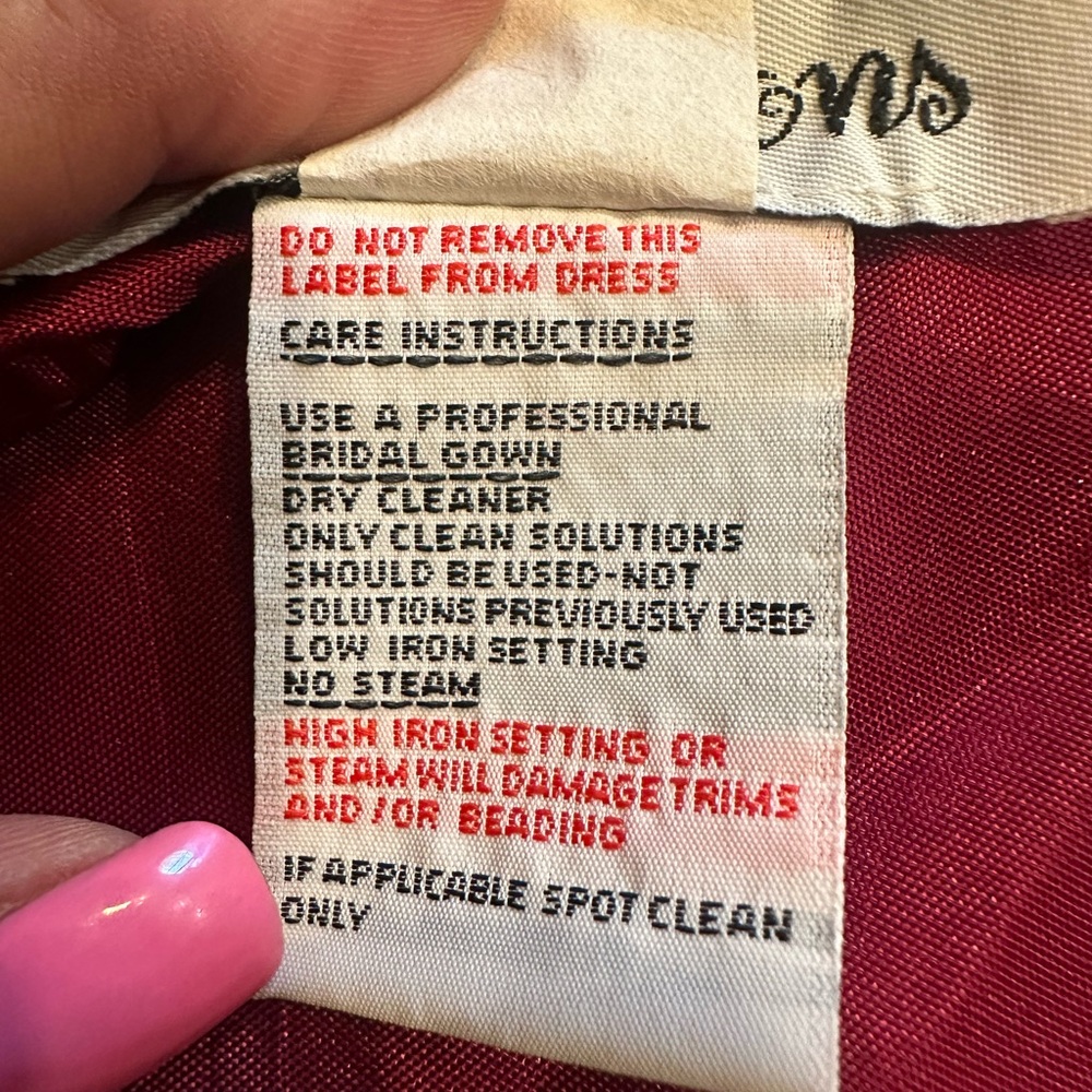 Jim Hjelm Occasions Burgundy Satin Dress| Size 6 - Picture 9 of 14